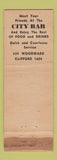 Matchbook Cover - City Bar Cafe Detroit MI Hotel Metropole WEAR