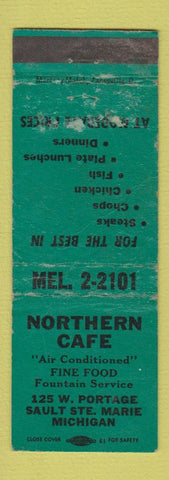 Matchbook Cover - Northern Cafe Sault Ste Marie MI WORN