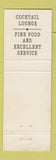 Matchbook Cover - Downing's Cafe Mackinaw City MI