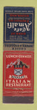 Matchbook Cover - Cafe Amalfi Boston MA WEAR