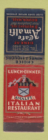 Matchbook Cover - Cafe Amalfi Boston MA WEAR