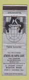 Matchbook Cover - Athens Olympia Cafe Boston MA WEAR