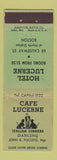 Matchbook Cover - Hotel Lucerne Italian Cafe Boston MA WEAR