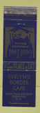 Matchbook Cover - Evelyn's Border Cafe Sherwood ND WEAR