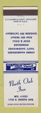 Matchbook Cover - North Oak Inn