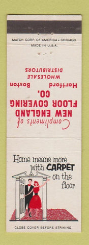 Matchbook Cover - New England Floor Covering Hartford CT Boston MA