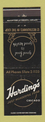 Matchbook Cover - Harding's Restaurant Chicago IL
