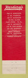 Matchbook Cover - Harding's Restaurant Chicago IL