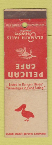 Matchbook Cover - Pelican Cafe Klamath Falls OR WEAR