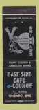 Matchbook Cover - East Side Cafe Lounge Chinese Ontario OR WORN