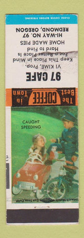 Matchbook Cover - 97 Cafe Redmond OR WEAR