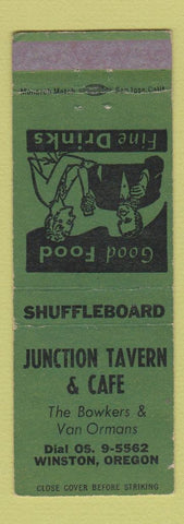 Matchbook Cover - Junction Tavern & Cafe Winston OR Shuffleboard
