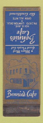 Matchbook Cover - Bennie's Cafe Lawton OK WEAR