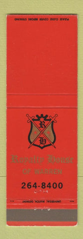 Matchbook Cover - Royalty House of Warren MI