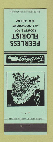 Matchbook Cover - Peerless Florist Flowers