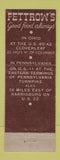 Matchbook Cover - Fettrow's Restaurant Cloverleaf? OH Harrisburg PA