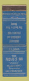 Matchbook Cover - The Prospect Inn Jimmie Pellegrino Italian WEAR