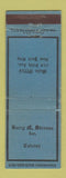 Matchbook Cover - Harry Stevens Catering New York City WEAR