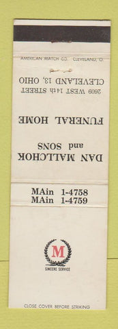 Matchbook Cover - Dan Mallchok Funeral Home Cleveland OH