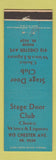 Matchbook Cover - Stage Door Club WEAR