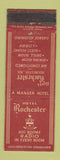 Matchbook Cover - Hotel Rochester NY WEAR