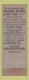 Matchbook Cover - Hotel Rochester NY WEAR