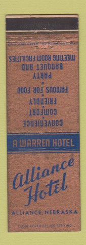 Matchbook Cover - Alliance Hotel Alliance NE