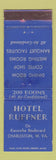 Matchbook Cover - Hotel Ruffner Charleston WV WEAR