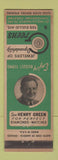 Matchbook Cover - Greens Jewelry Cleveland OH