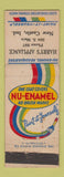 Matchbook Cover - Nu Enamel Paints Harry's Appliance New Castle IN