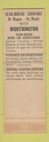 Matchbook Cover - Worthington Air Conditioning Griffith Washington DC