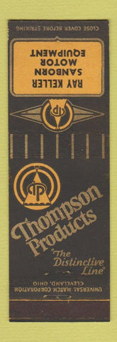Matchbook Cover - Thompson Products Auto Parts Ray Keller Sanborn Motor