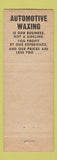 Matchbook Cover - Minit Car Wash Oak Park IL