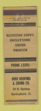 Matchbook Cover - Ohio Roofing & Siding Springfield OH