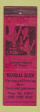 Matchbook Cover - Nicholas Bezer Cleaning Tailoring WEAR