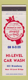Matchbook Cover - HI Level Car Wash Toledo?