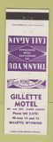 Matchbook Cover - Gillette Motel WY