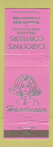 Matchbook Cover - Carolyn's Coiffeurs Salon