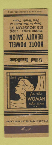 Matchbook Cover - Bootz Powell Beauty Salon Fort Worth TX