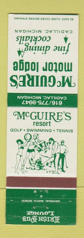 Matchbook Cover - McGuire's Motor Lodge Cadillac MI