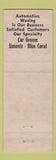 Matchbook Cover - Minit Car Wash Oak Park IL Simoniz