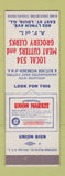 Matchbook Cover - Local 534 Meat Cutters Grocery Clerks Union East St Louis IL