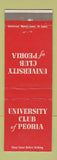 Matchbook Cover - University Club of Peoria IL