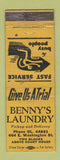Matchbook Cover - Benny's Laundry POOR