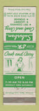 Matchbook Cover - Suburban Cash and Carry Laundry girlie WEAR