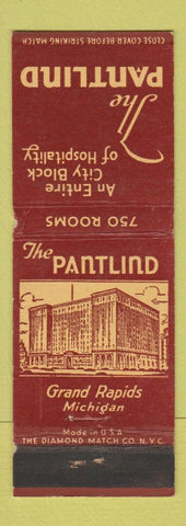 Matchbook Cover - The Pantlind Hotel Grand Rapids MI WEAR