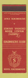 Matchbook Cover - Hotel Sacramento CA