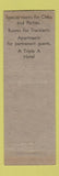 Matchbook Cover - Hotel Sederis Elyria OH MERCHANTS low phone #