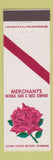 Matchbook Cover - Merchants National Bank and Trust Indianapolis IN