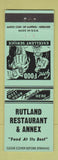Matchbook Cover - Rutland Restaurant and Annex VT?
